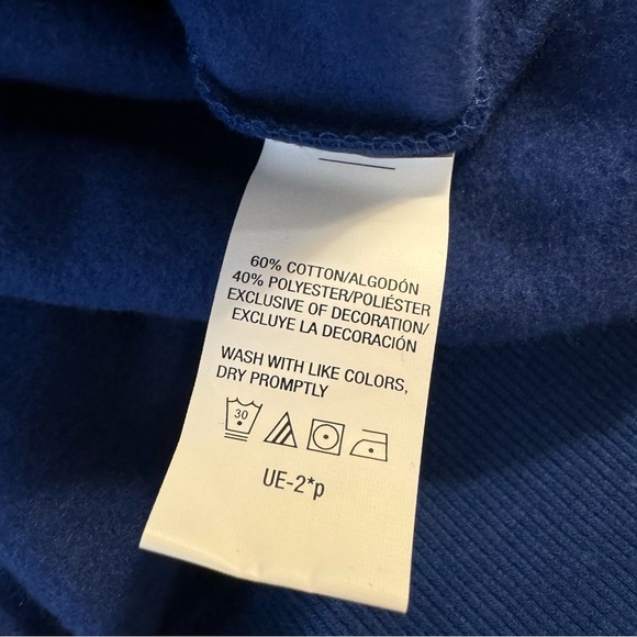 NWT IZOD Long Sleeve Super Soft Crew Neck Sweatshirt Pullover Blue Men’s XXL - Picture 5 of 5